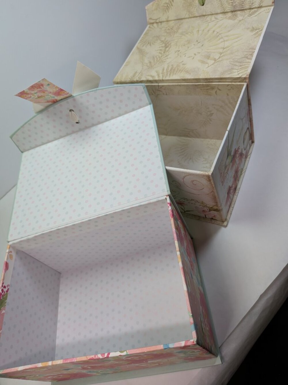 Susan Winget Bird Floral Gift Box Bundle 4pc Magnetic Closure Shabby Chic - Picture 5 of 15